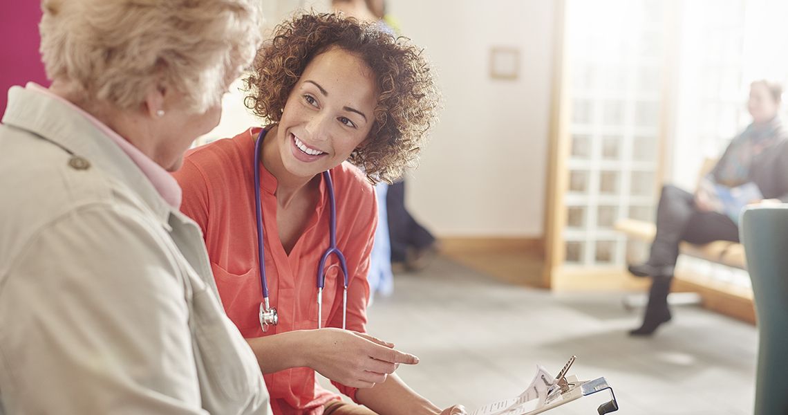 doctor talking to a patient